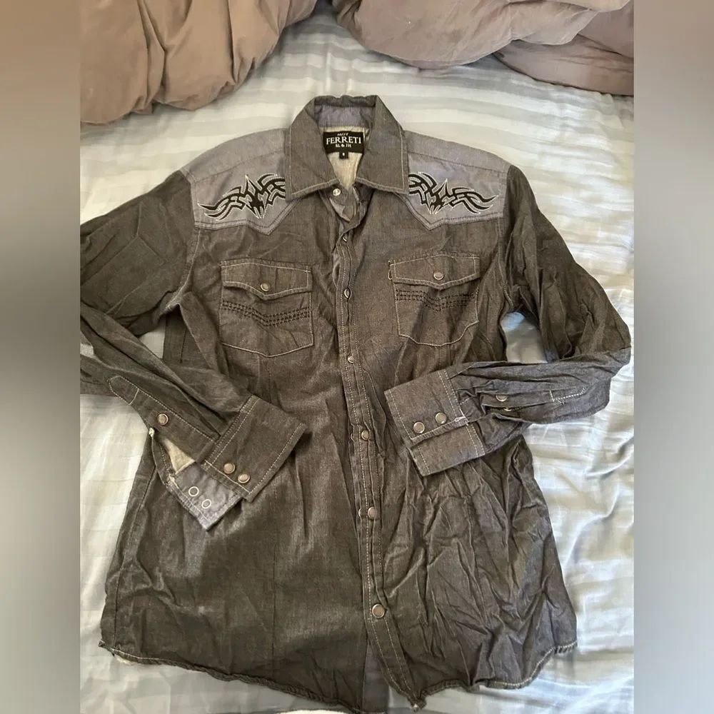 Moy Ferreti Western Mexican Snap Button Down Shirt